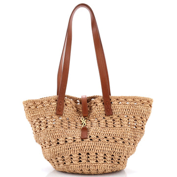 Saint Laurent Panier Monogram Basket Shopper Raffia Medium