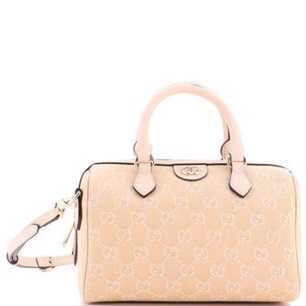 Gucci Ophidia Convertible Boston Bag GG Denim Small