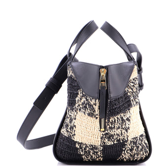 Loewe Paula's Ibiza Hammock Bag Raffia and Leather Compact