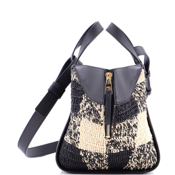 Loewe Paula's Ibiza Hammock Bag Raffia and Leather Compact