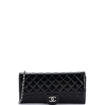 Chanel Brilliant Wallet on Chain Clutch Quilted Patent East West