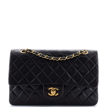 Chanel Vintage Classic Double Flap Bag Quilted Lambskin Medium