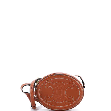 Celine Triomphe Oval Crossbody Bag Leather Mini