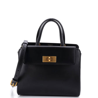 Balenciaga Money Top Handle Tote Bag Leather Small