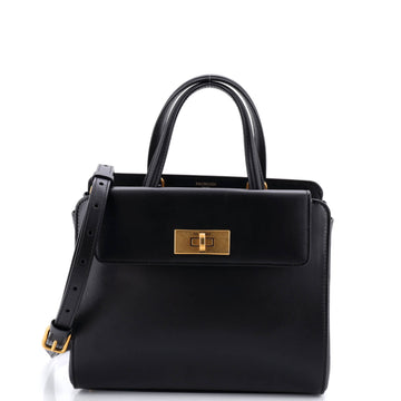 Balenciaga Money Top Handle Tote Bag Leather Small