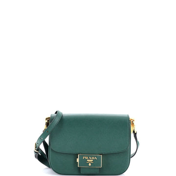 Prada Embleme Flap Bag Saffiano Leather Small
