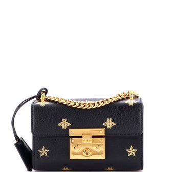 Gucci Padlock Shoulder Bag Printed Leather Small