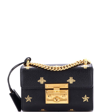 Gucci Padlock Shoulder Bag Printed Leather Small