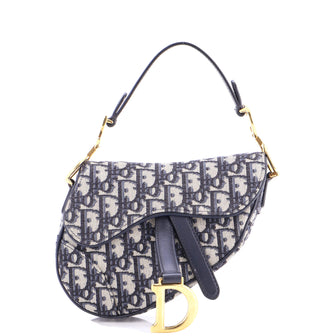 Christian Dior Saddle Handbag Oblique Canvas Mini