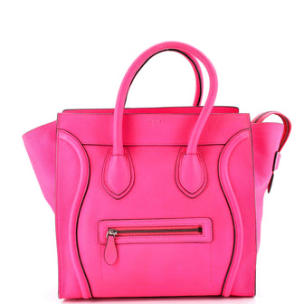 Celine Luggage Bag Grainy Leather Mini