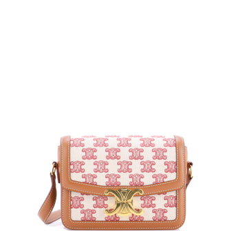 Celine Triomphe Shoulder Bag Triomphe Canvas Medium