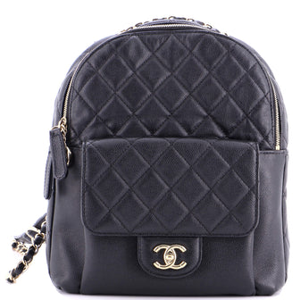 Chanel CC Day Backpack Quilted Caviar Large