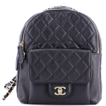 Chanel CC Day Backpack Quilted Caviar Large