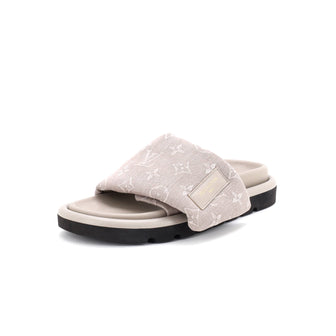 Louis Vuitton Women's Pool Pillow Comfort Mule Sandals Monogram Denim