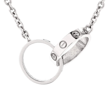 Cartier Love Interlocking Necklace 18K White Gold