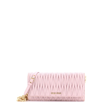 Miu Miu Flap Crossbody Bag Matelasse Leather Small