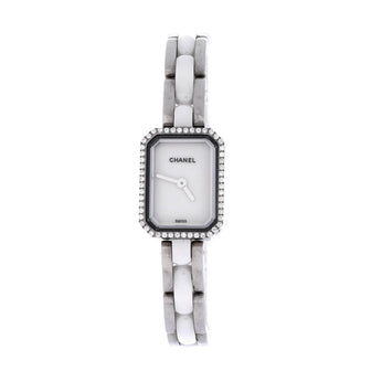 Chanel Premiere Mini Quartz Watch Stainless Steel and Ceramic with Diamond Bezel 15