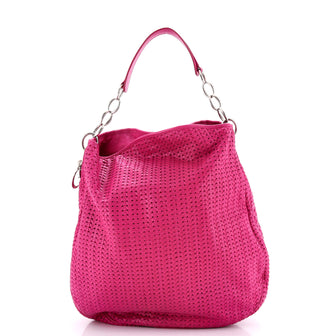 Christian Dior Soft Lady Hobo Woven Leather Large