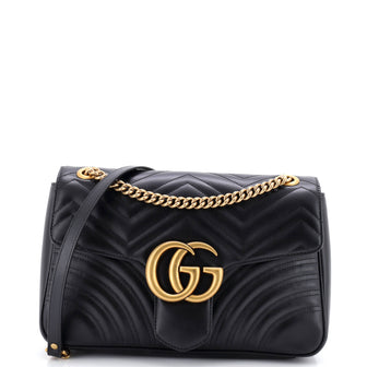 Gucci GG Marmont Flap Bag Matelasse Leather Medium