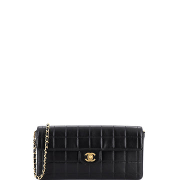 Chanel Chocolate Bar Flap Bag Quilted Lambskin East West