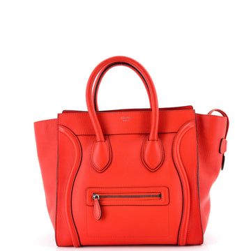 Celine Luggage Bag Grainy Leather Mini