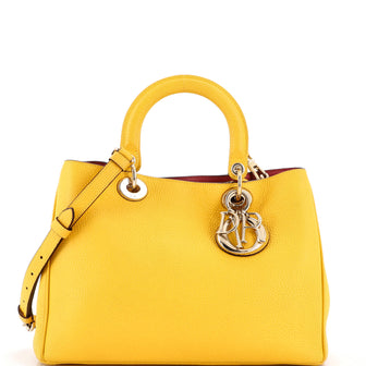 Christian Dior Diorissimo Tote Pebbled Leather Medium
