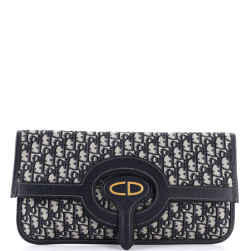 Christian Dior Fold Over Clutch Oblique Canvas