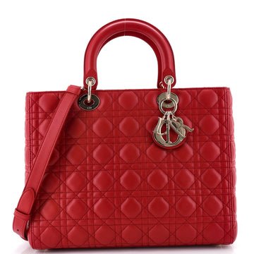 Christian Dior Lady Dior Bag Cannage Quilt Lambskin Large