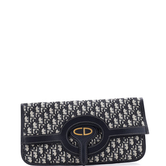 Christian Dior Fold Over Clutch Oblique Canvas