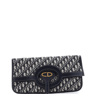 Christian Dior Fold Over Clutch Oblique Canvas