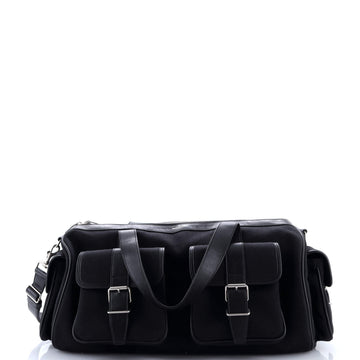 Saint Laurent Multipocket Duffle Bag Canvas with Leather Large