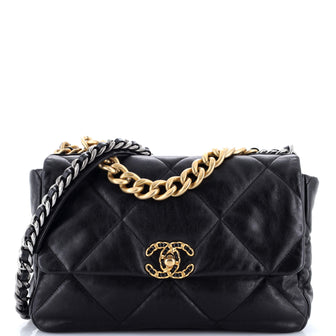 Chanel 19 Flap Bag Quilted Leather Large