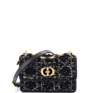 Christian Dior Miss Caro Flap Bag Cannage Quilt Tweed Mini