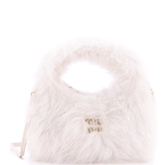 Miu Miu Wander Hobo Faux Fur Small
