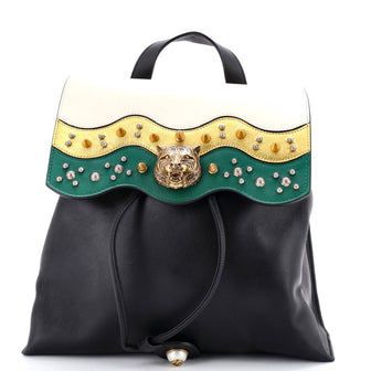 Gucci Animalier Malin Backpack Studded Leather Medium