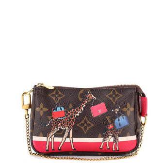 Louis Vuitton Pochette Accessoires Limited Edition Christmas Animation Monogram Canvas Mini