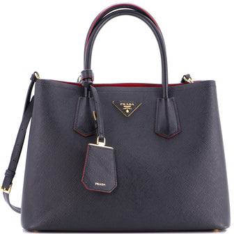 Prada Cuir Double Tote Saffiano Leather Medium