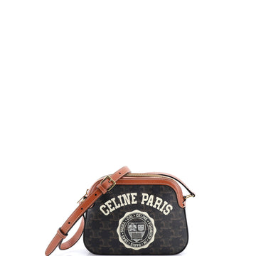 Celine Logo Camera Bag Printed Triomphe Coated Canvas Small