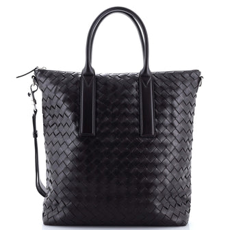 Bottega Veneta Convertible Zip Tote Intrecciato Leather North South
