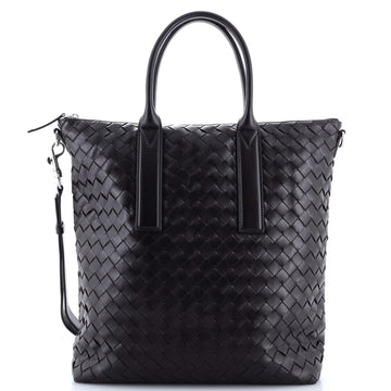 Bottega Veneta Convertible Zip Tote Intrecciato Leather North South
