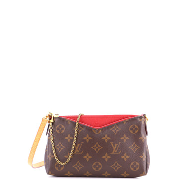 Louis Vuitton Pallas Clutch Monogram Canvas with Leather