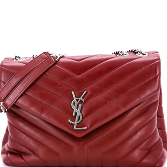 Saint Laurent Loulou Shoulder Bag Matelasse Chevron Leather Medium