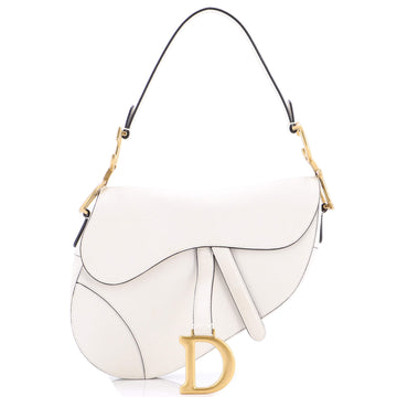 Christian Dior Saddle Handbag Leather Medium