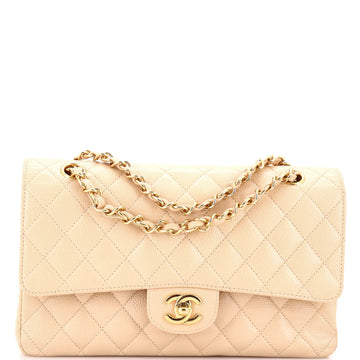 Chanel Vintage Classic Double Flap Bag Quilted Caviar Medium