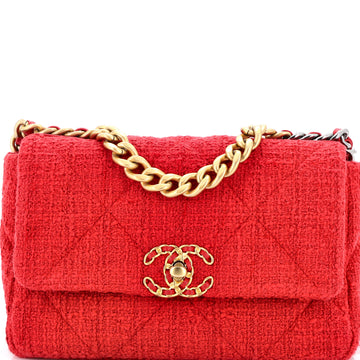 Chanel 19 Flap Bag Quilted Tweed Medium