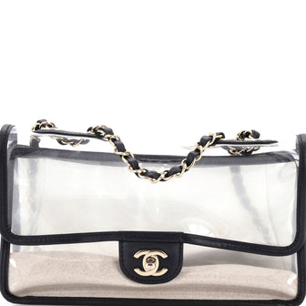 Chanel Sand By The Sea Flap Bag PVC with Lambskin Medium