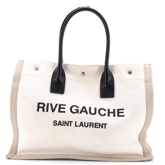 Saint Laurent Rive Gauche Shopper Tote Canvas Small