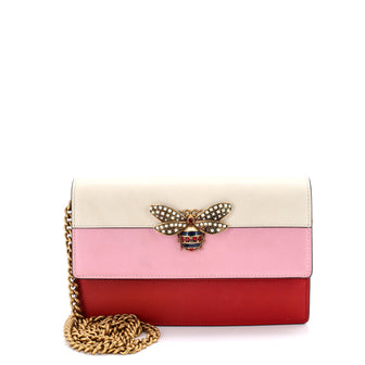 Gucci Queen Margaret Chain Wallet Leather Mini
