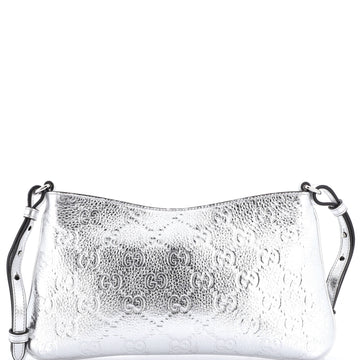 Gucci Emblem Chain Shoulder Bag Guccissima Leather Medium