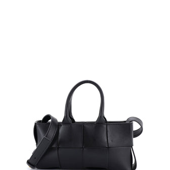 Bottega Veneta Arco Top Handle Shoulder Bag Maxi Intrecciato Leather East West